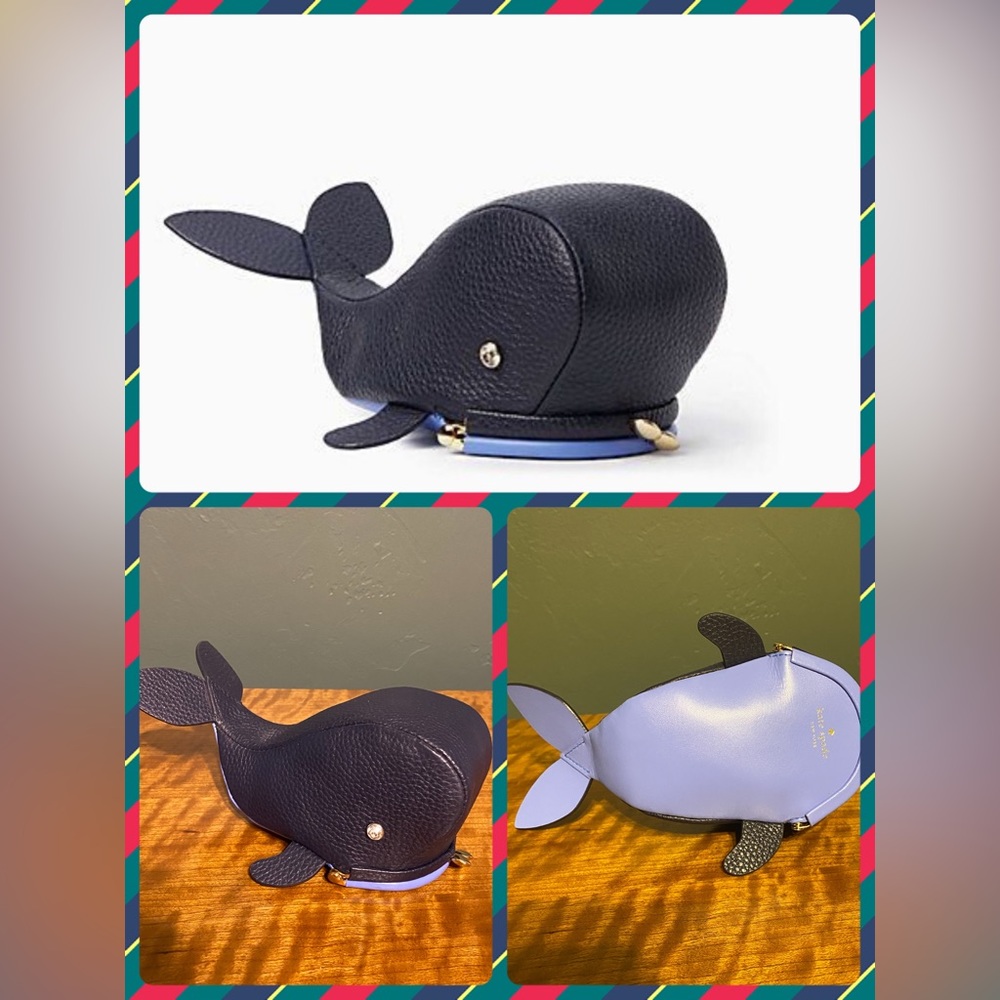 Kate Spade Off We Go whale coin purse